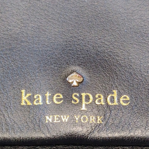Kate Spade New York Black Leather Crossbody Shoulder Bag Designer Minimalistic - Picture 4 of 16